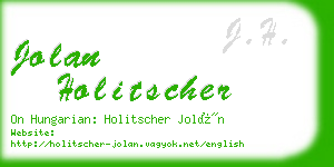 jolan holitscher business card